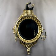 A Rare Regency Convex Gilt Wood Mirror
