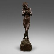 Bronze Figure Of A Boy By Giuseppe Renda (1859-1939