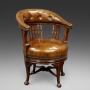 Late 19thC revolving desk chair