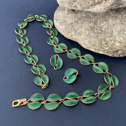 David Andersen Silver Enamel Necklace And Earrings