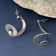 Georg Jensen Danish Silver Vortex Earrings #370