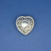 Late Victorian Silver Heart Shaped Box
