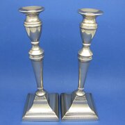 Pair Late 18th Century Brass Candlesticks