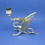 Pair of Victorian Brass Griffin Candlesticks 