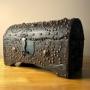 Early 1800s Spanish Leather Studded Casket