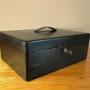 Victorian Asprey Black Leather Documents Writing Box