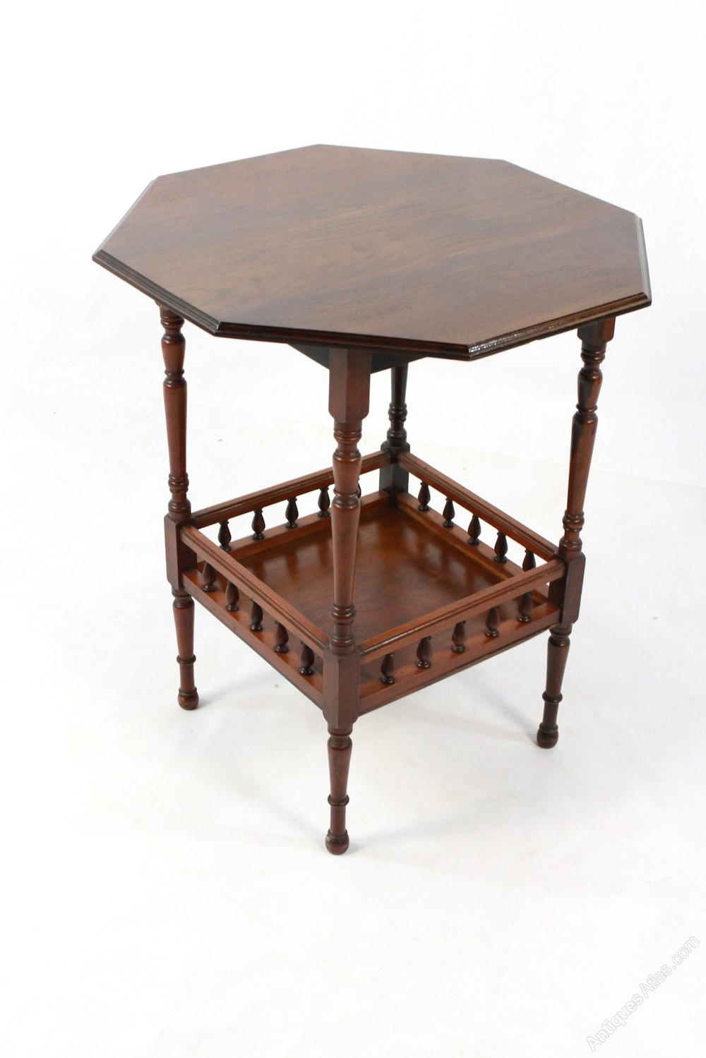 Antique Edwardian Walnut Octagonal Side Hall Table Antiques Atlas