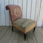 Antique Napoleon III Slipper Chair