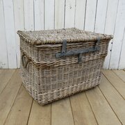 English Wicker Laundry Mill Basket
