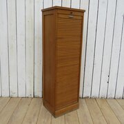 Oak Tambour Front Filing Cabinet