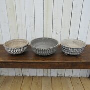 Three Decorative Swiss Planters