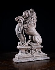 19th Century Rampant Lion Cast Iron Door Stop