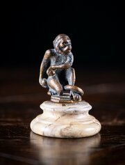 Bronze Monkey Wax Seal On Stand