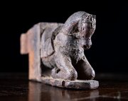Carved Wooden Horse Architectural Element