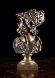 Gilt Bronze Bust Of Ajax, C.1880