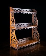Mahogany Fretwork Wall Shelf, C.1880