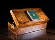 Monumental Rosewood Brass Inlaid Writing Slope