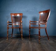 Pair Of Mahogany Arm Chairs In Manner Of Godwin