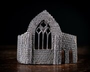 Rare Irish Bog Oak Miniature Gothic Ruin C.1860