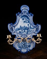 Villeroy & Boch Delft Ormolu Wall Sconce, C.1895