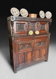 A Mid-17th Century Oak Press Cupboard
