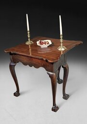 George II Period Mahogany Foldover Top Tea Table 