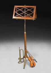 Regency Period Mahogany & Brass Duet Music Stand 