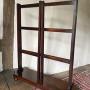 19th C mahogany folding towel rail