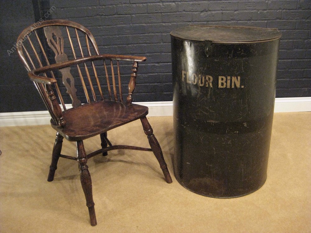 Antiques Atlas Large Victorian Metal Flour Bin