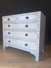 Large Painted 19th C Chest Of Drawers