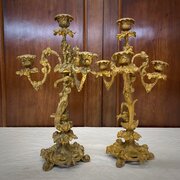 Pair Of Victorian Ornate Candelabra
