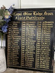 Victorian Masonic honours board