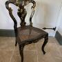 Victorian ebonised Chinoiserie chair
