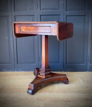 William IV Mahogany Pedestal Side Table 