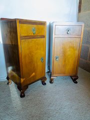 Pair Walnut nightstands