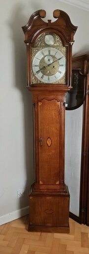 19thC Mahogany & Paterae Grandfather Longcase Clock
