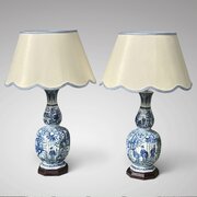 A  Pair Of 19th Century Delft Blue And White Table