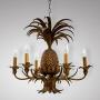 Mid Century Italian Gilt Metal Pineapple Chandelier