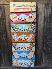 Rare Midland Counties Ice Cream & Lollies Sign