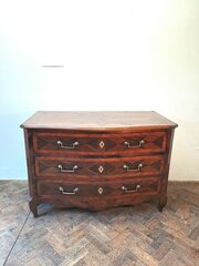 18th Century French Commode In Mixed Woods
