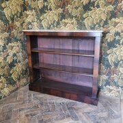 Antique Rosewood Open Bookcase With Marble Top