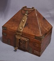 Indian Teak And Brass Cash Box
