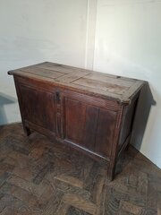 Small French Antique Oak Coffer