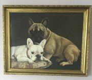 Oil Painting French Bulldogs