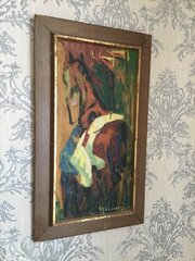 Pair American Horse Racing Oil Paintings