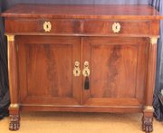 C19th Mahogany Continental Sideboard Cupboard