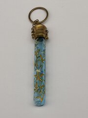 Chatelaine Perfume Bottle, C1880, Enamelled, 8cm 