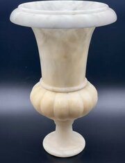Vintage Alabaster Campana Urn, 31cm High  