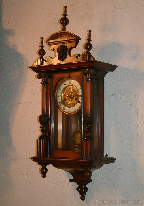 Antiques Atlas Victorian Walnut Wall Clock R.A. Regulator