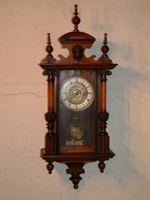 Antiques Atlas Victorian Walnut Wall Clock R.A. Regulator